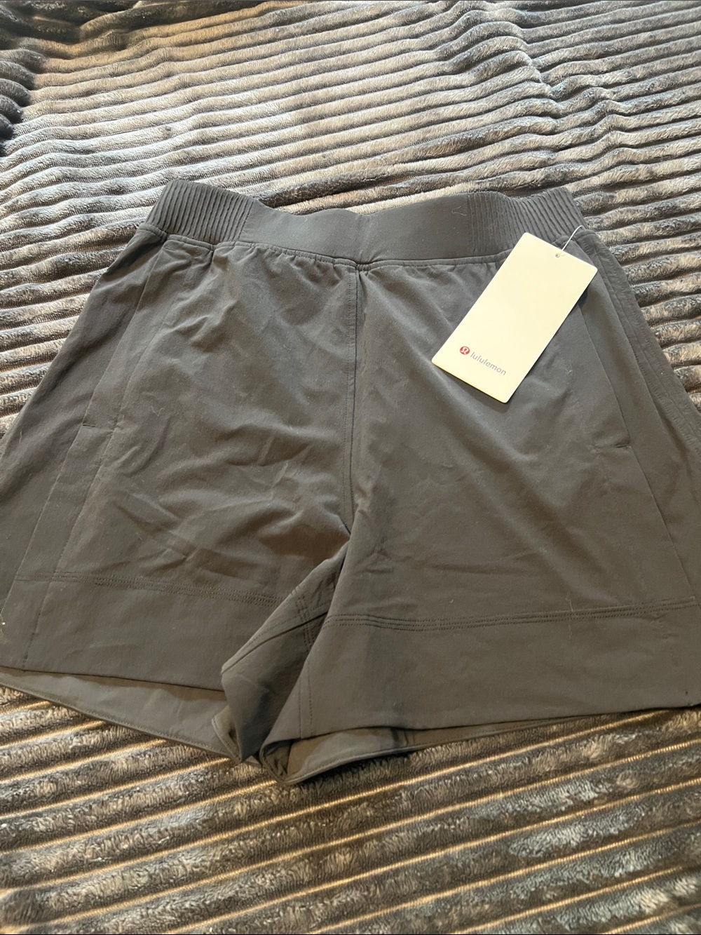 lululemon athletica Black Women's Athletic Shorts with Ribbed Waistband - Picture 1 of 6